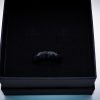 diamond cut black jade ring