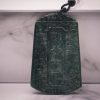 large dark green guatemalan jadeite dragon pendant