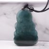 Burmese dark green jadeite Kuan Yin goddess of compassion and mercy