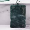Guan Yu god of war in green burmese jadeite holding blue dragon blade