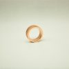 frosted gold colored modular ring made from high quality high purity 316L stainless medical-grade steel