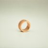 frosted gold colored modular ring made from high quality high purity 316L stainless medical-grade steel
